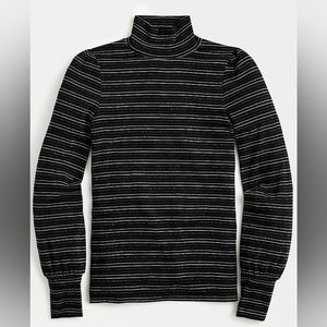 J.Crew Supercozy turtleneck pullover in metallic stripe XS